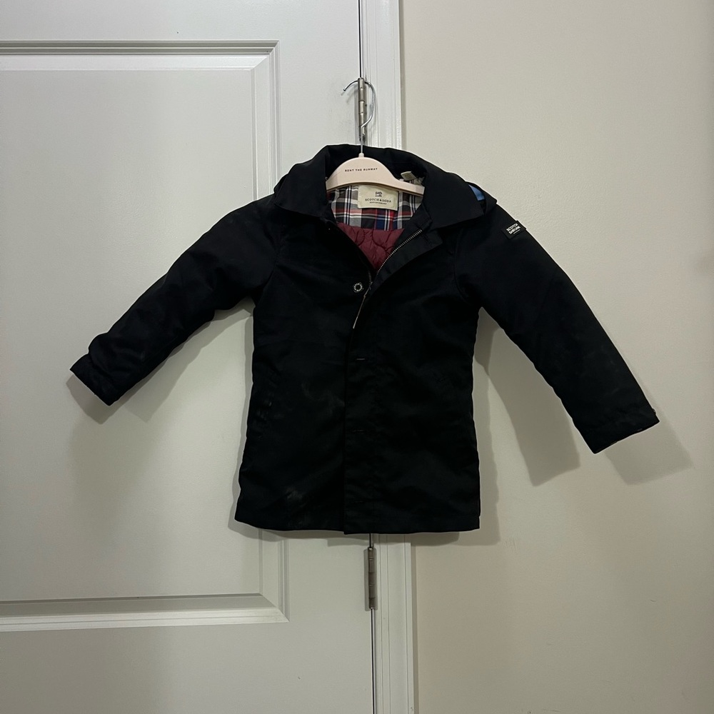 Scotch Shrunk by Scotch & Soda Black Coat Size 6 Kid’s